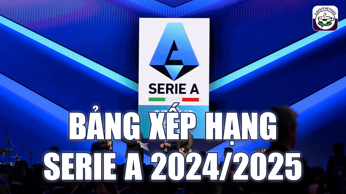 Cập nhật bảng xếp hạng Serie A 2024/25 mới nhất trên Cafe Thể Thao