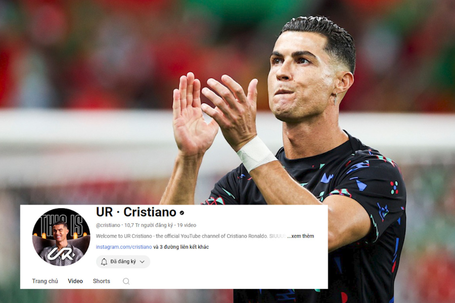 Kênh Youtube của Ronaldo gây sốt trong vài tiềng gần đây.