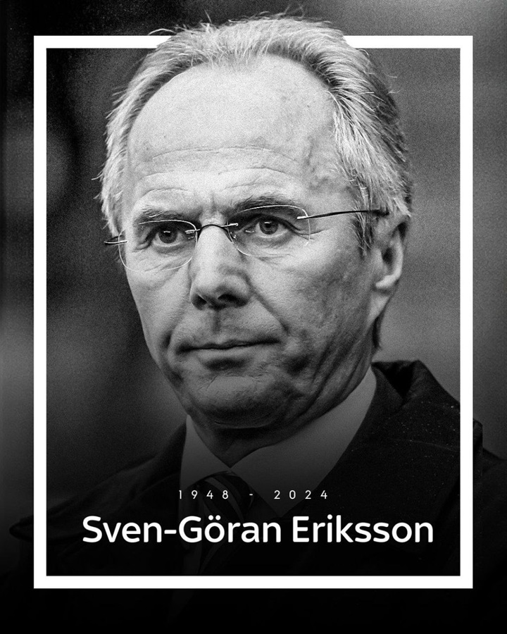 Sven-Goran Eriksson qua đời ở tuổi 76