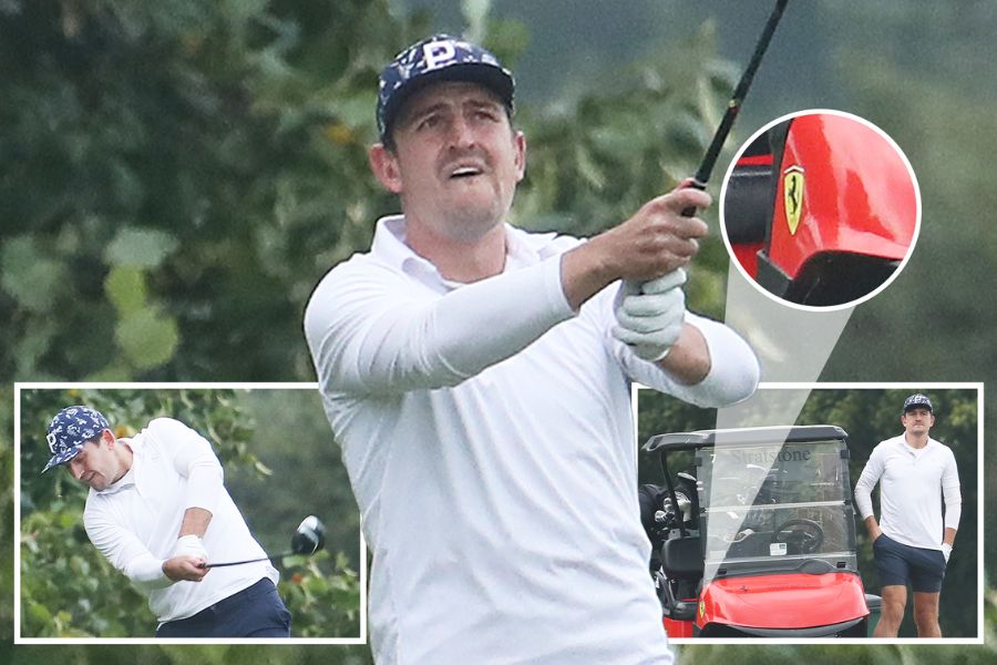 Harry Maguire lái siêu xe Ferrari đi chơi golf thư giãn