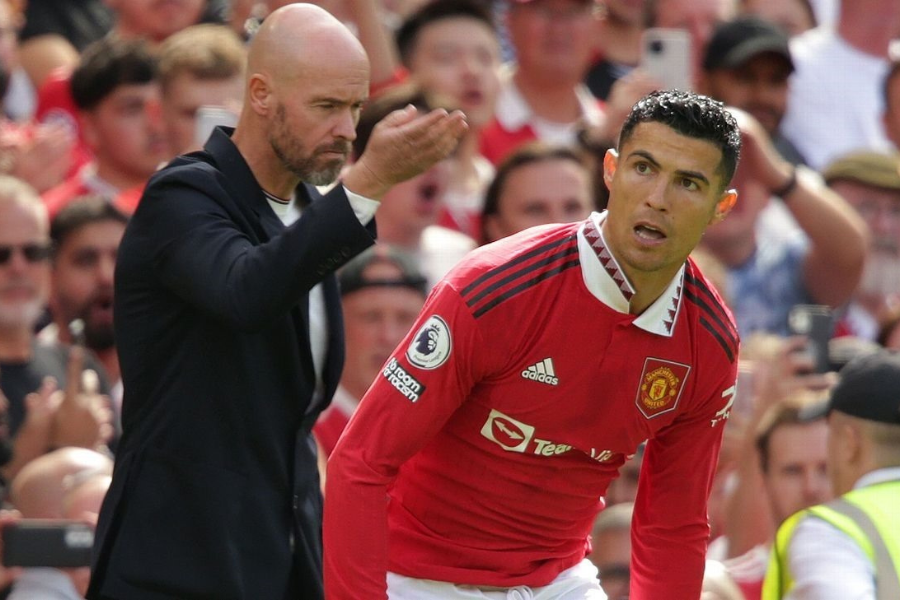 Ronaldo và Ten Hag được cho là có mâu thuẫn.