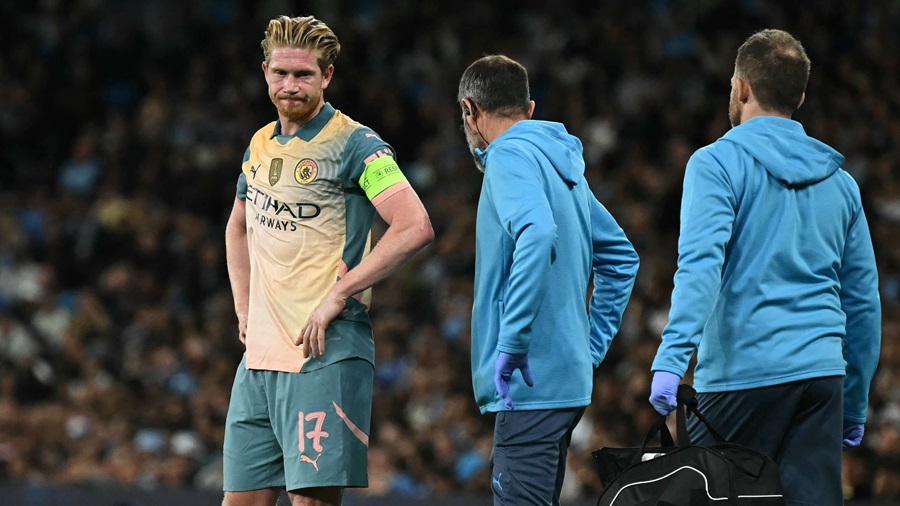 De Bruyne chấn thương, nguy cơ lỡ đại chiến với Arsenal