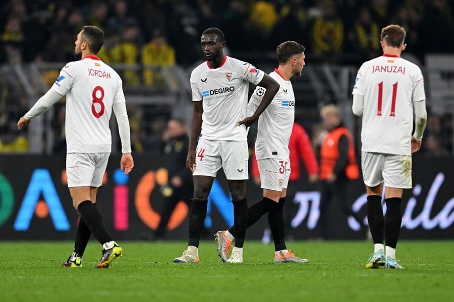 Sevilla bị loại khỏi Champions League 2023/24 với vị trí chót bảng