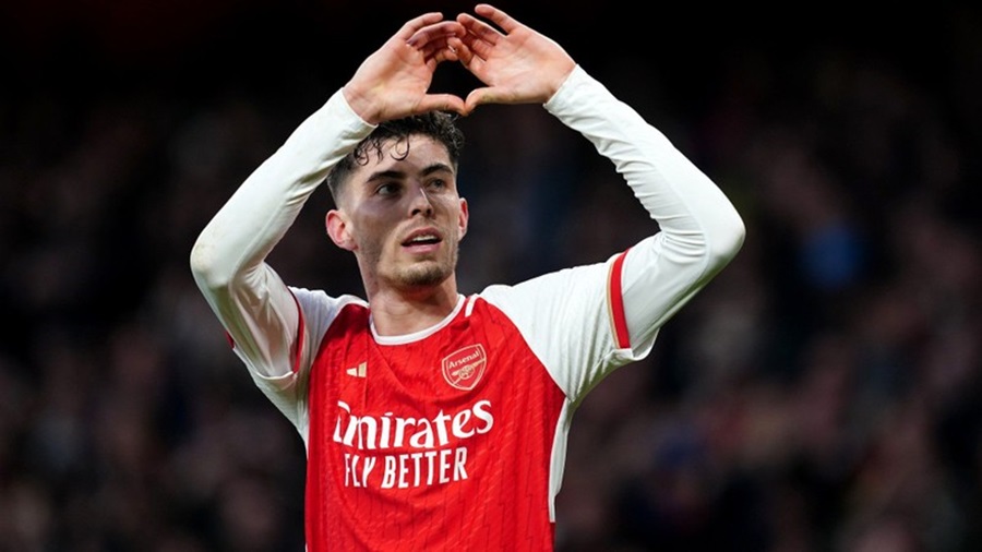 Havertz thi đấu tốt với vai trò "số 9" ảo cho Arsenal 2024/2025