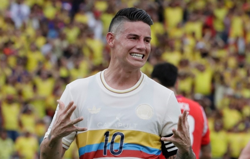 James Rodriguez ghi dấu ấn trong màu áo Colombia.