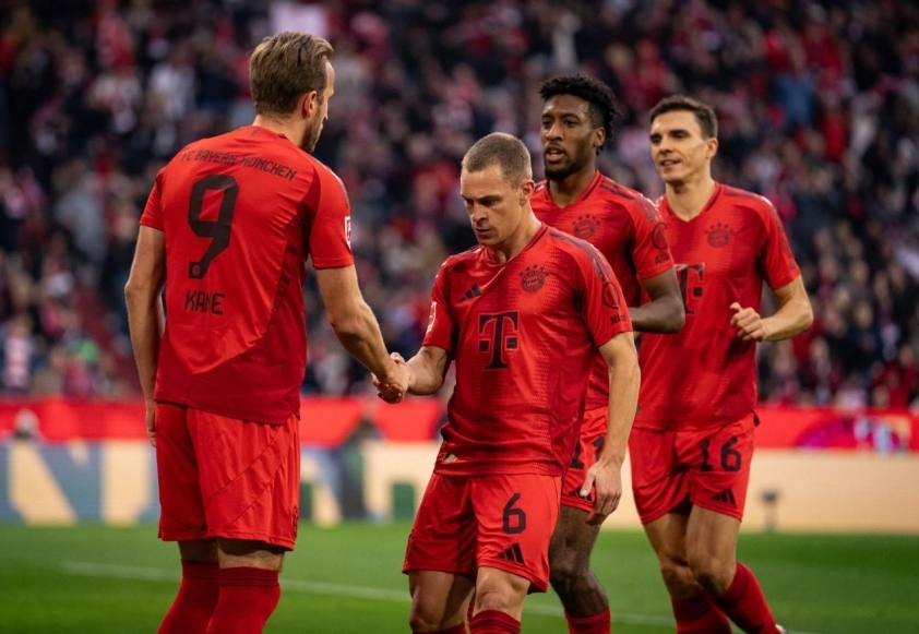 Bayern Munich dẫn đầu BXH Bundesliga với 23 điểm có được sau 9 vòng đấu.