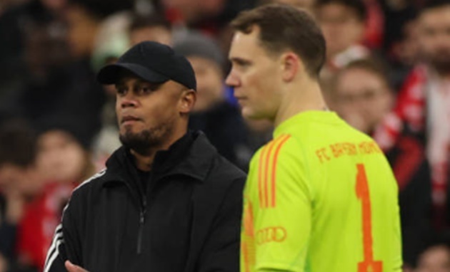 Kompany lo lắng tình trạng của Neuer ở trận Leverkusen.